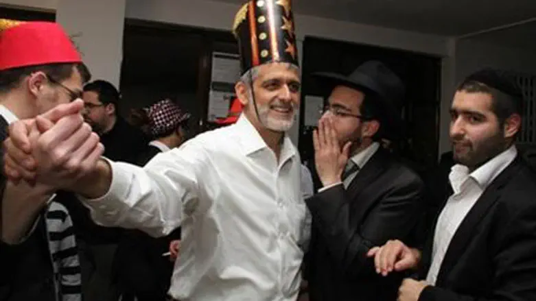 Eli Yishai celebrates Purim