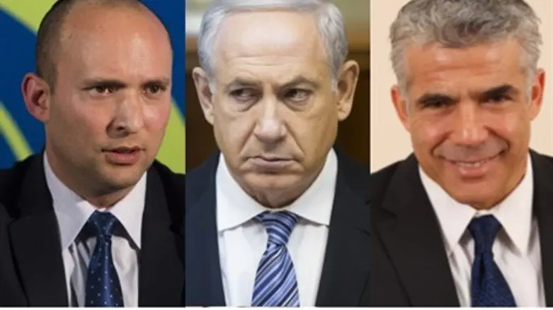 Bennett, Netanyahu. Lapid