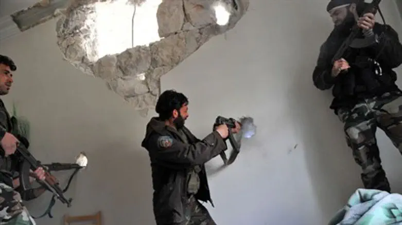 Syrian rebels in Aleppo
