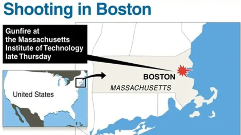Graphic showing Boston, where gunman killed p