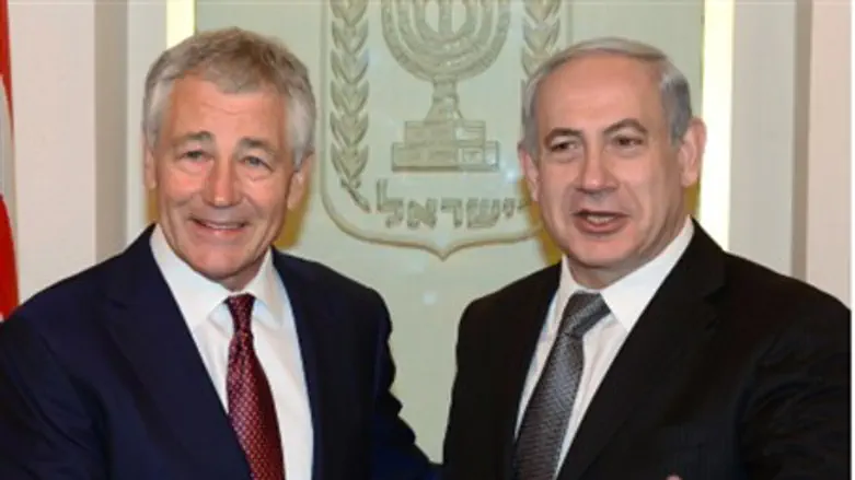 Биньямин Нетаньяху и Чак Хейгел
