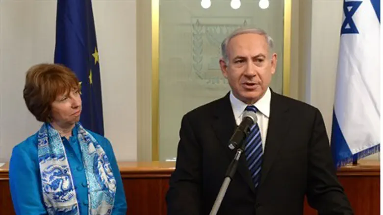 EU's Catherine Ashton, PM Binyamin Netanyahu