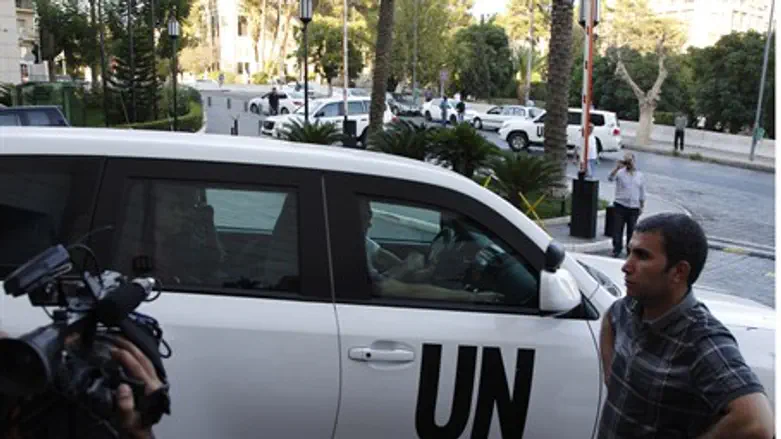 UN chemical inspectors in Syria