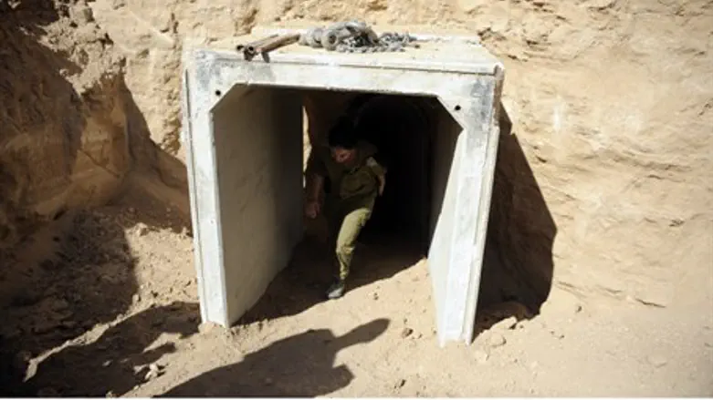 Entrance of tunnel uncovered by IDF