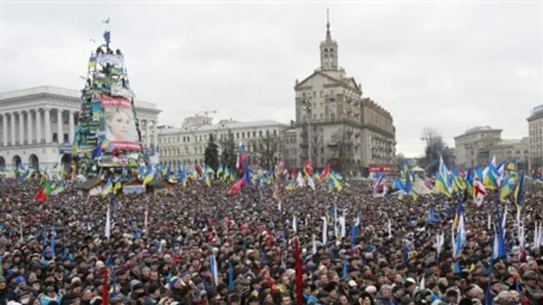 Протесты в Киеве. Иллюстрация