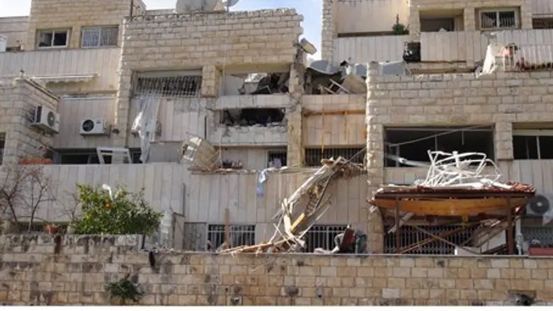 Дом в Иерусалиме после взрыва газа