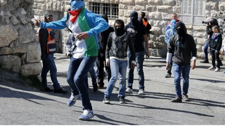 Palestinian Arabs provoke, hurl stones at IDF