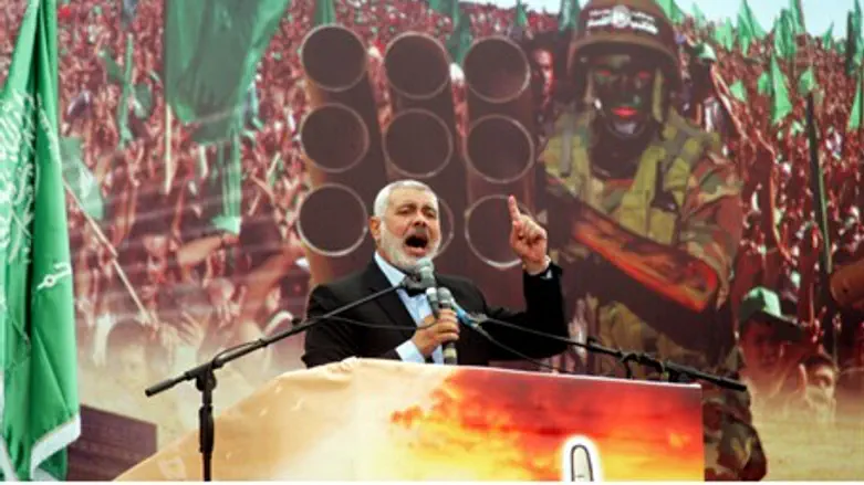 Ismail Haniyeh, at the rally