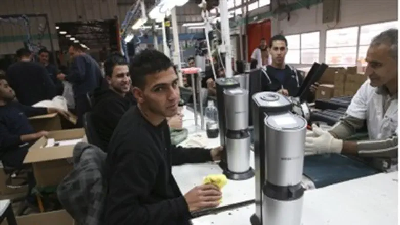 Arab workers at SodaStream plant.