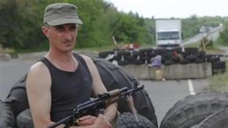 Блокпост боевиков под Луганском