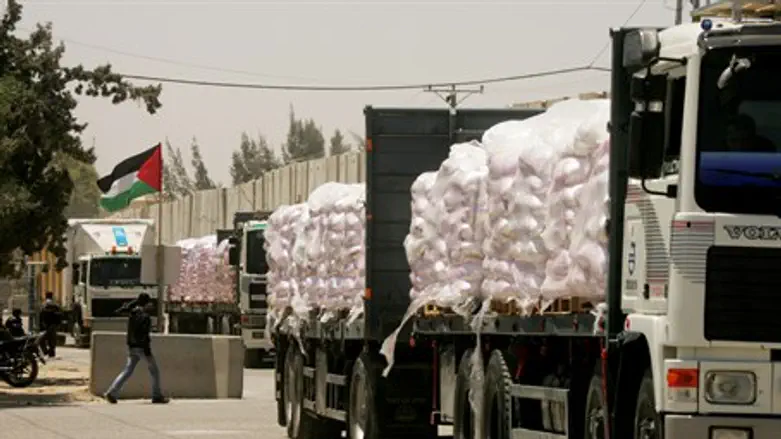 Aid trucks enter Gaza via Kerem Shalom Crossi