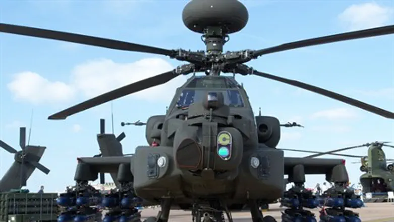 Вертолет Apache. Иллюстрация