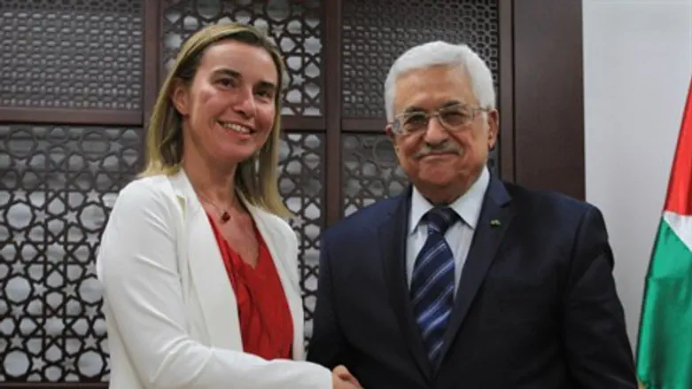 EU's Federica Mogherini, Mahmoud Abbas