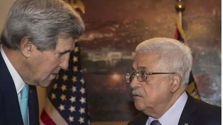 Kerry and Abbas meet at the latter's home in 