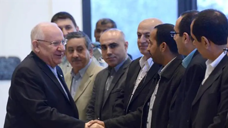 Reuven Rivlin with Arab leaders