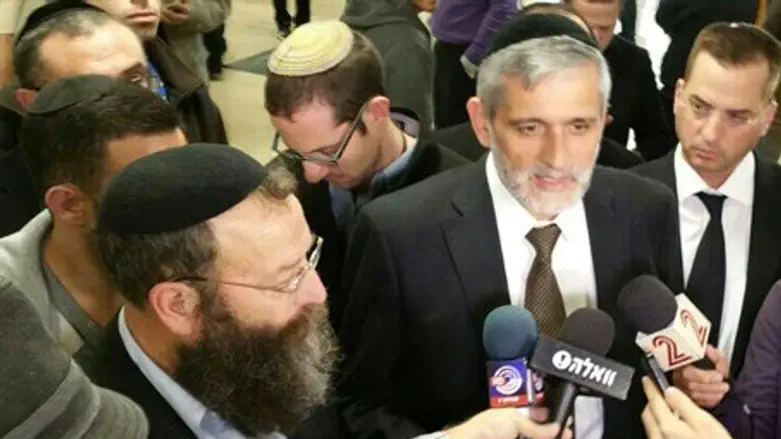 Baruch Marzel and Eli Yishai after decision