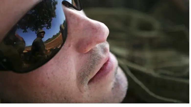 IDF soldier in sunglasses (illustration)