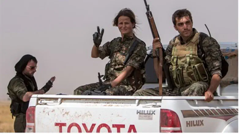 Kurdish YPG forces battling ISIS In Syria (illustration)