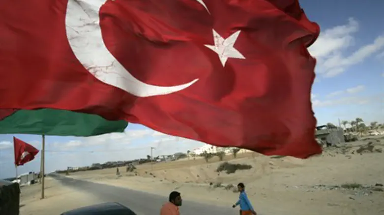 Turkish flag flies in Gaza