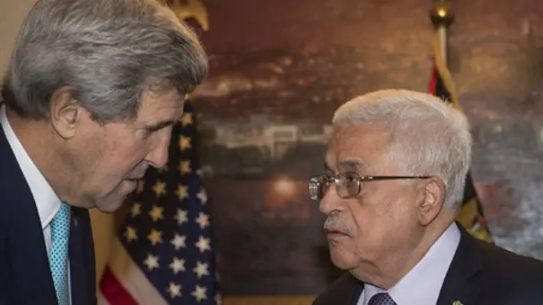 Secretary of State John Kerry, PA Chairman Mahmoud Abbas