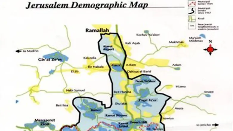 Jerusalem demographic map