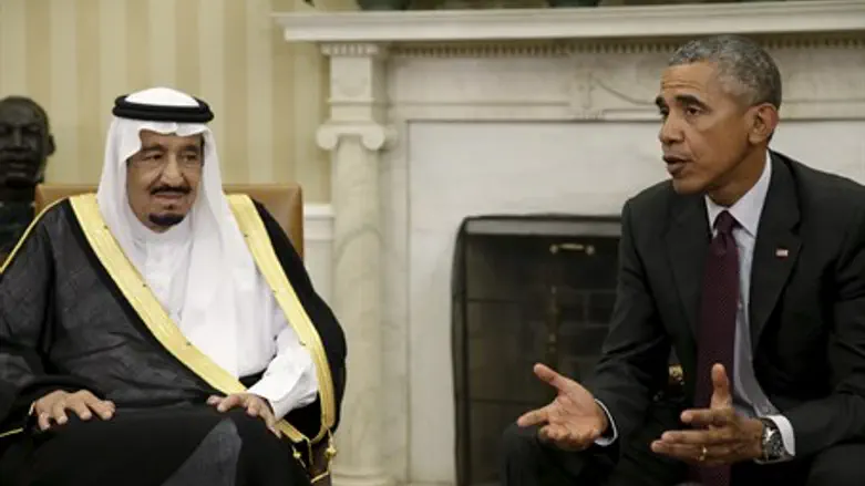 President Barack Obama meets with Saudi King Salman in the Oval Office