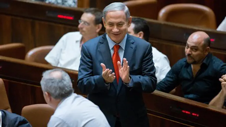 Netanyahu celebrates in Knesset