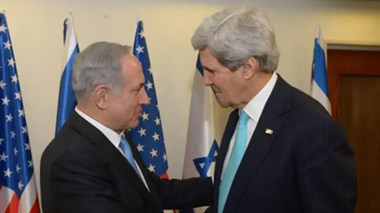 Netanyahu and Kerry (archive)