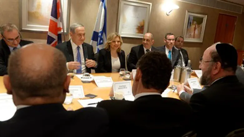 Prime Minister Netanyahu and his wife meet heads of British Jewish community