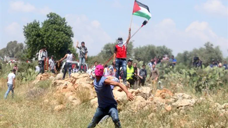 "Nakba Day" rioters near Ramallah