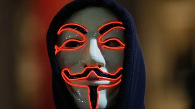 Supporter of Anonymous hackers group