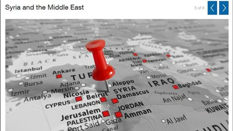התמונה שצורפה למאמר ומחקה את ישראל מהמפה