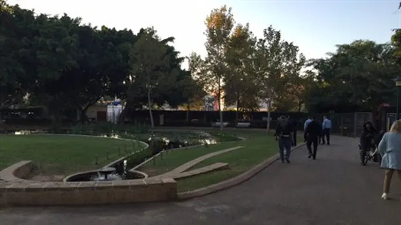 The toddler fell into this pool in a Herzliya park