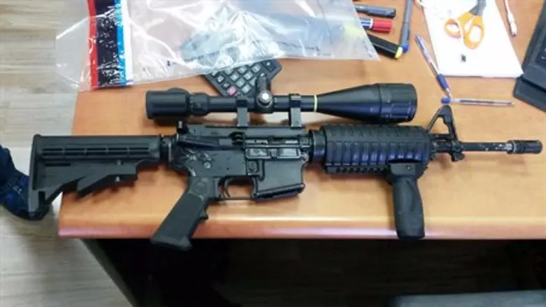 One of the weapons seized by the agent: a stolen M-16 assault rifle