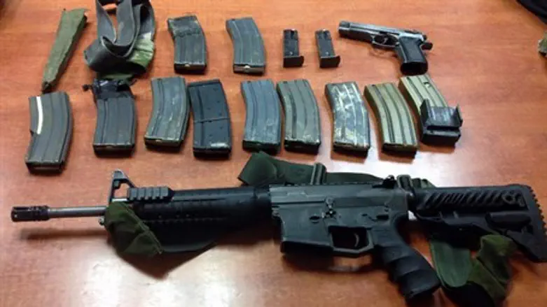 Some of the illegal weapons seized by police Wednesday