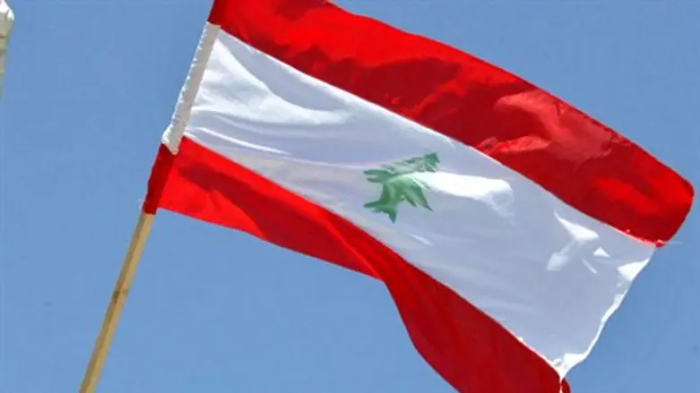 Lebanese flag (illustration)