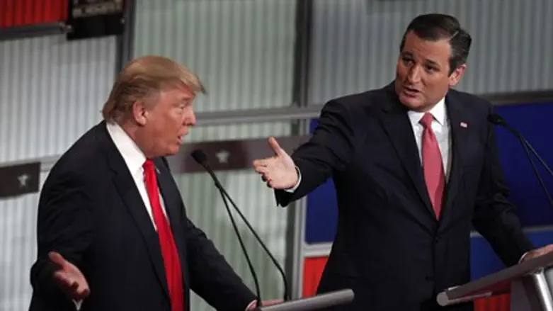 Donald Trump and Ted Cruz in debate