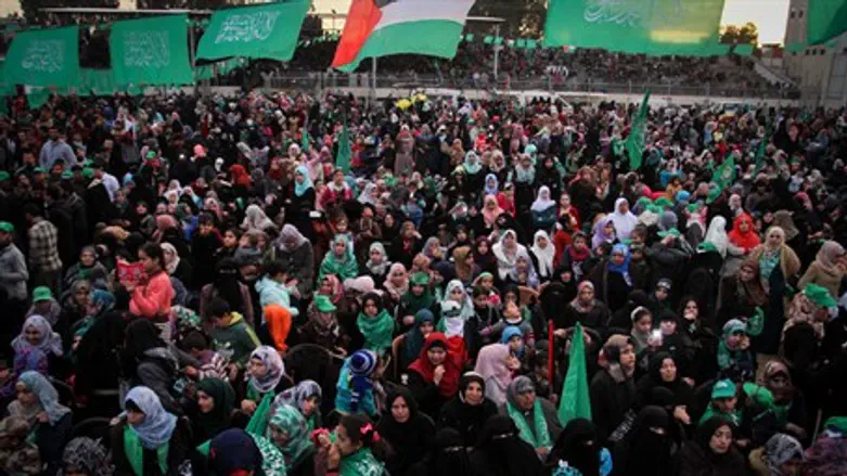 Hamas terror rally in Gaza (file)