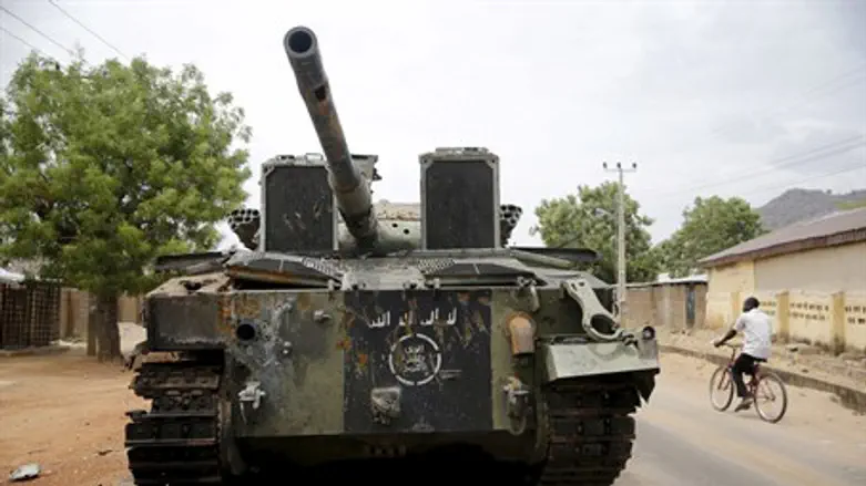 Boko Haram tank captured by Nigerian forces