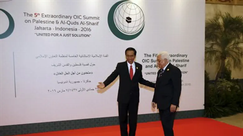 President Joko Widodo and PA President Mahmoud Abbas
