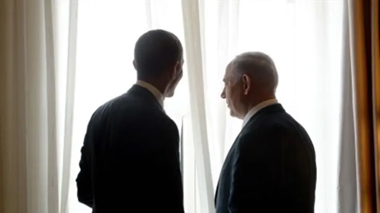 Barack Obama, Binyamin Netanyahu (file)