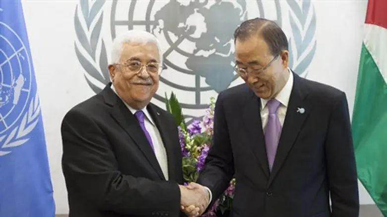 Ban Ki-Moon, PA's Mahmoud Abbas
