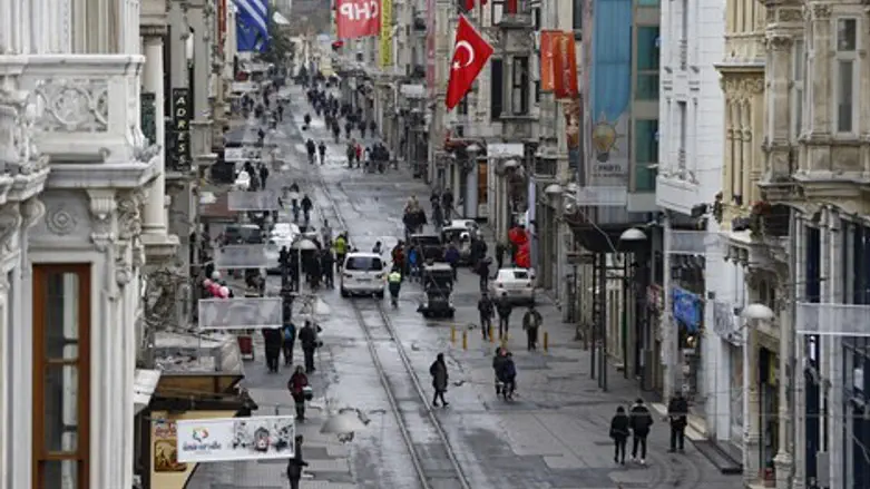 האיזור בו אירע הפיגוע באיסטנבול. היום
