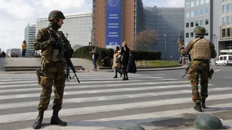 Силы безопасности в Брюсселе после теракта