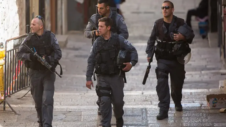 Border police troops in Jerusalem. Illustrative.