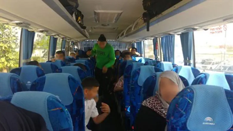 Автобус с детьми из Газы в Израиле