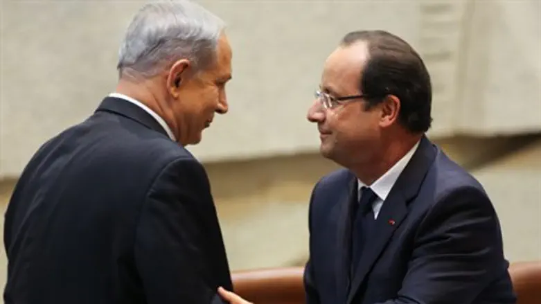 Биньямин Нетаньяху и Франсуа Олланд