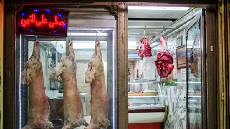 Arab-owned meat shop in Jerusalem's Old City