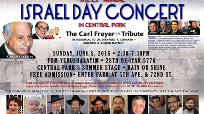 Israel Day Concert 2016 Poster