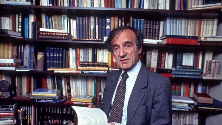Elie Wiesel in his New York City home